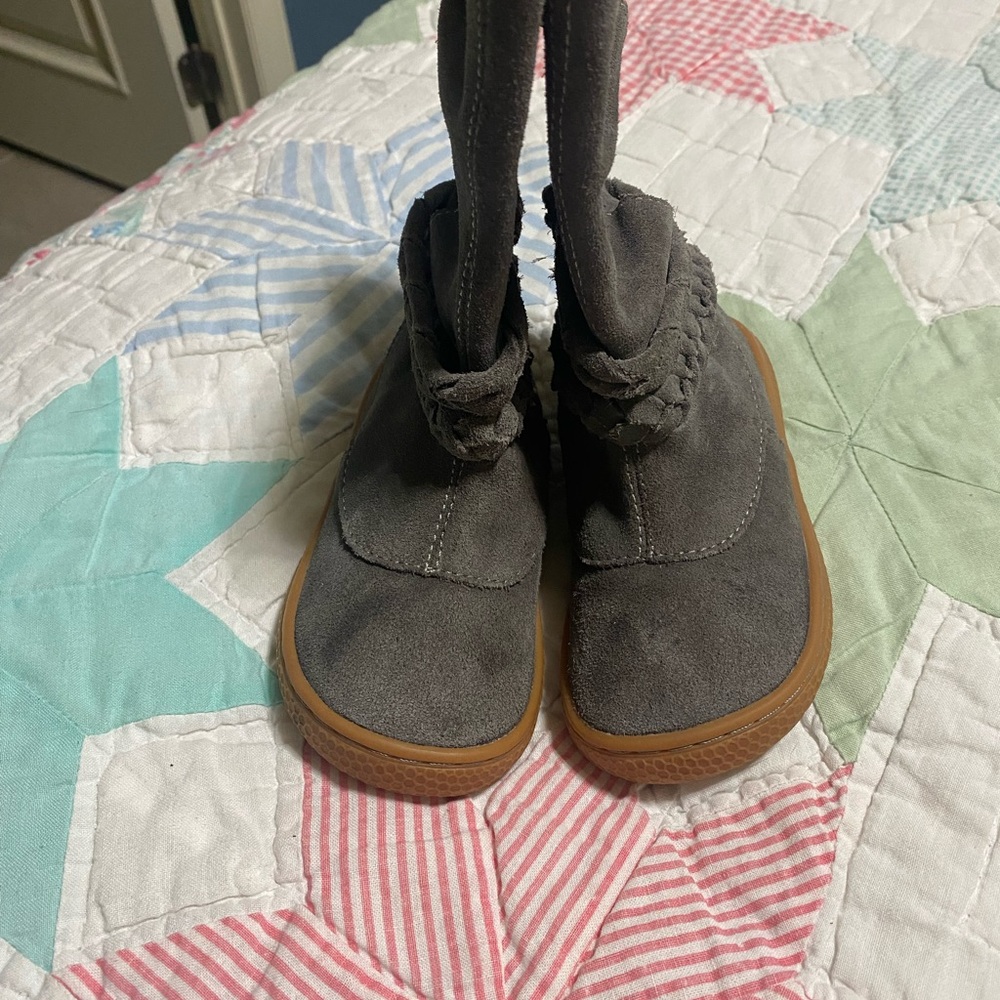 Livie & Luca Gray Suede Kids Boots
